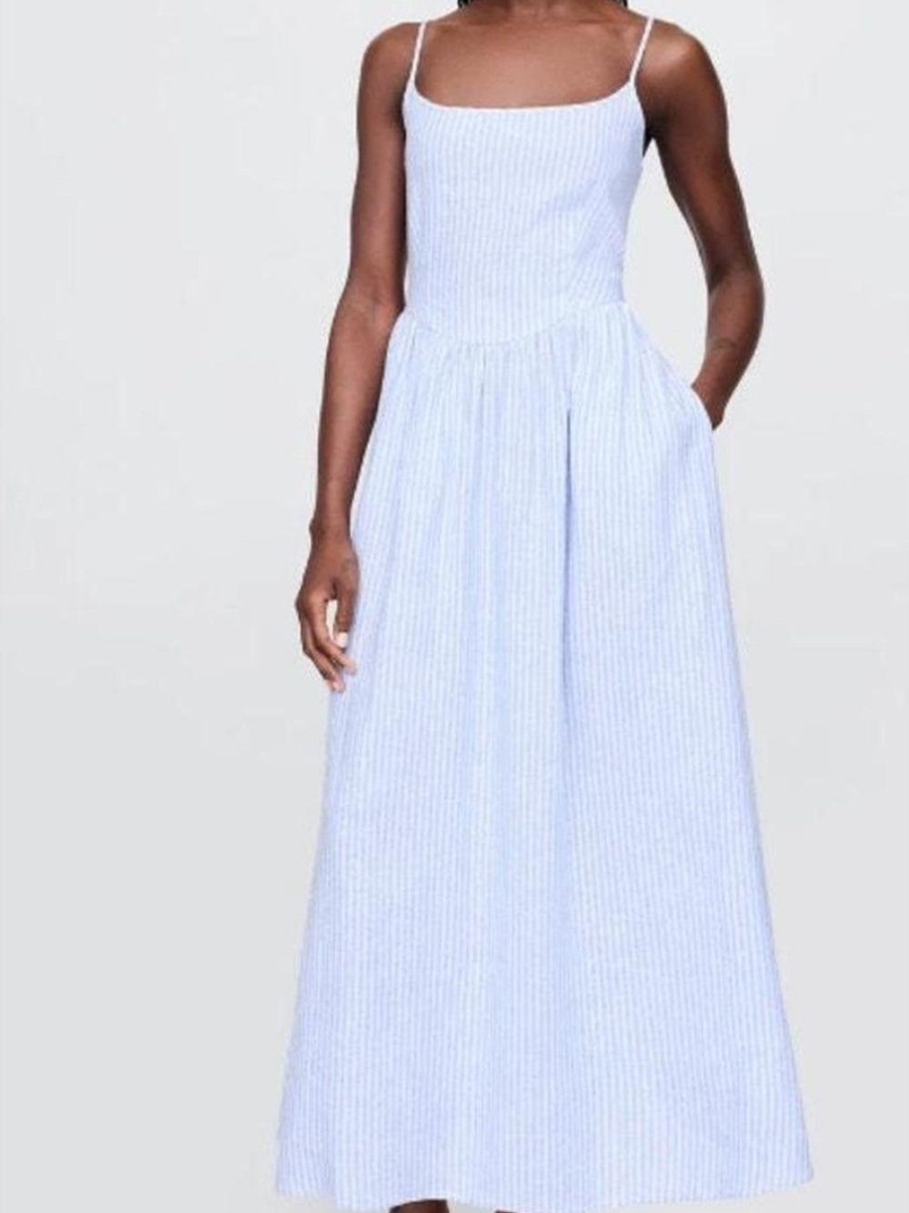 GAP Blue and White Striped Sundress